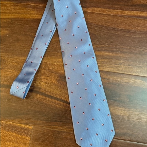 BROOKS BROTHERS “346” Stain Resistant Blue and Red Polka Dot Tie - Picture 2 of 8